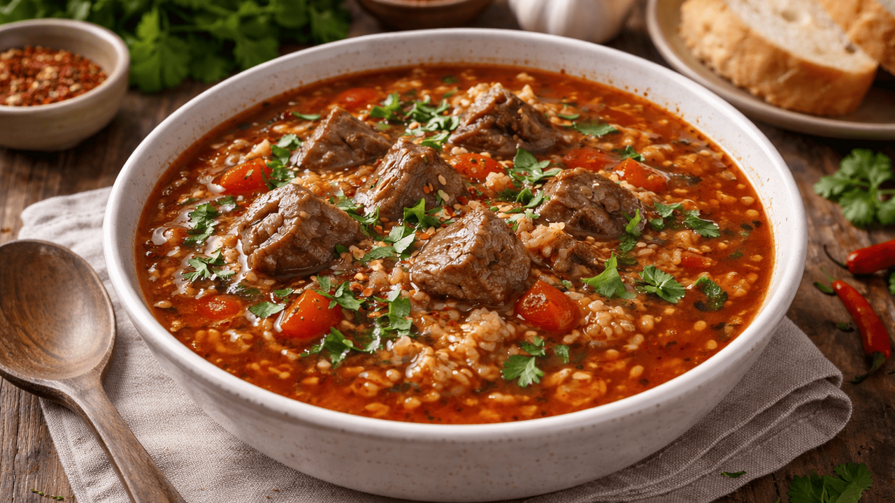 Этот густой и ароматный суп с яркой кислинкой и...