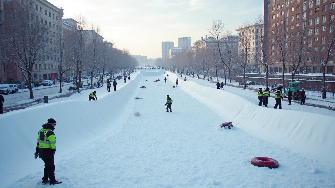 В Перми на эспланаде построят зимнюю горку для катания на сноубордах и тюбингах На эспланаде возле Театра-Театра в Перми этой з...