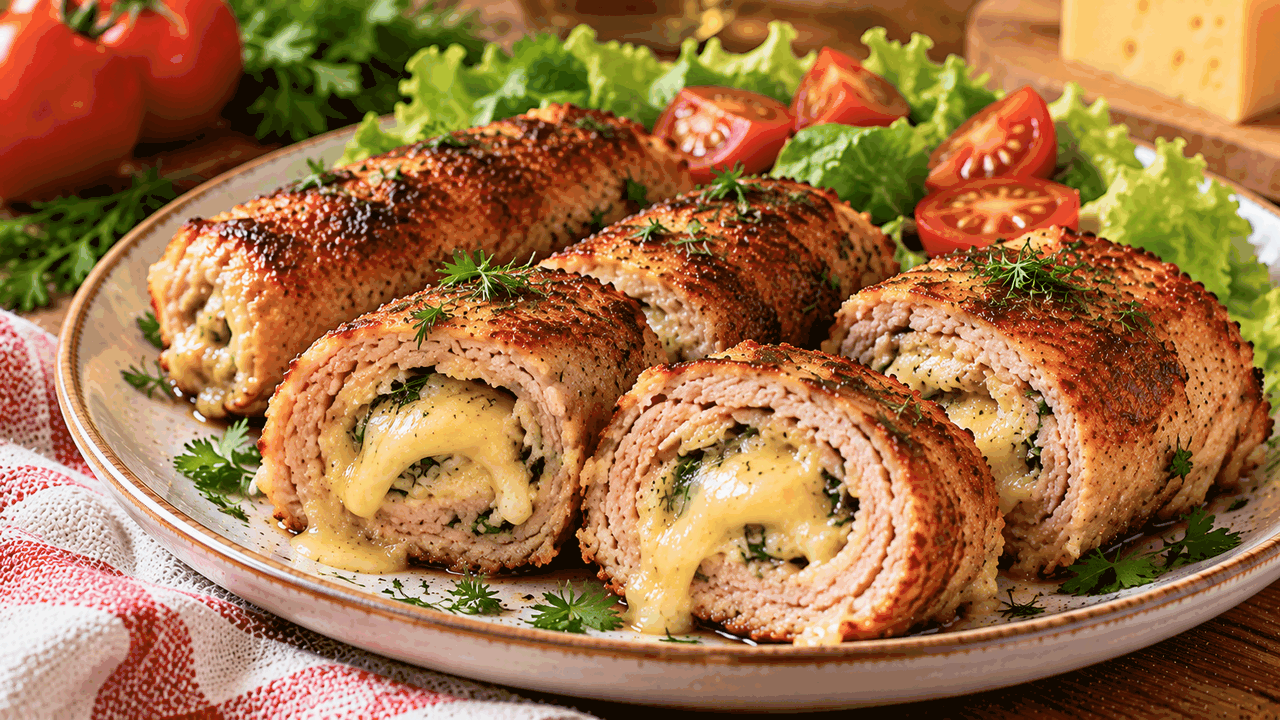 Вместо котлет готовлю мясные рулетики с сыром: фарш раскатываю тонким пластом, сворачиваю — и получаю сочный ужин с начинкой Как приготовить сочные мясные рулетики из фарша...
