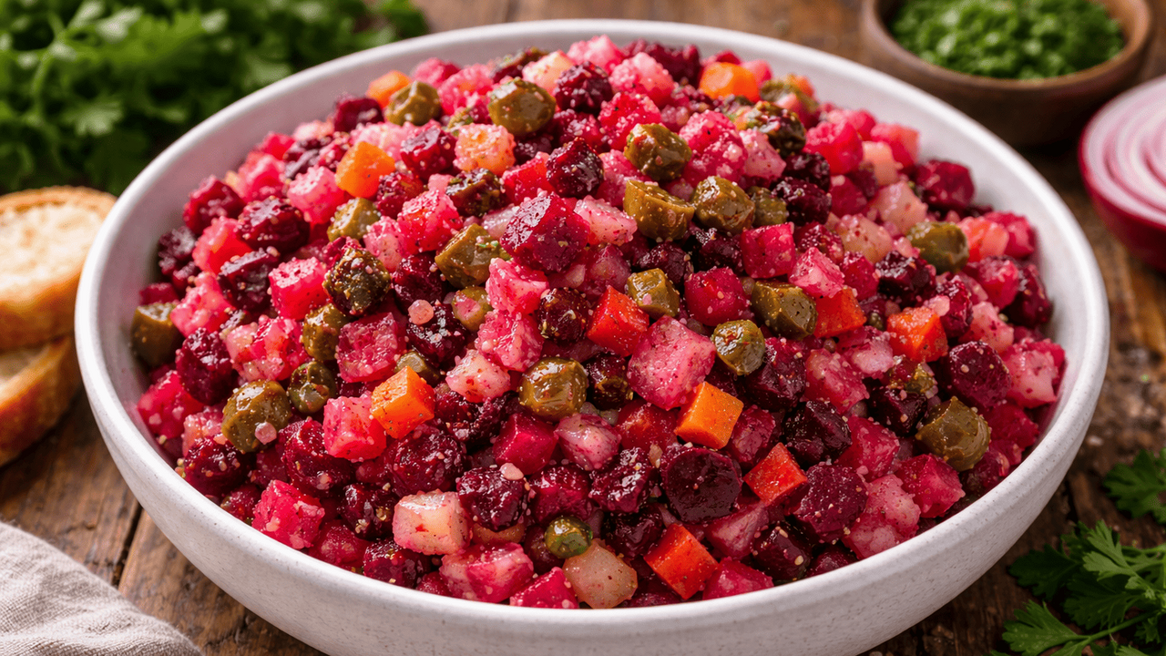 Этот винегрет готовится из самых обычных продук...