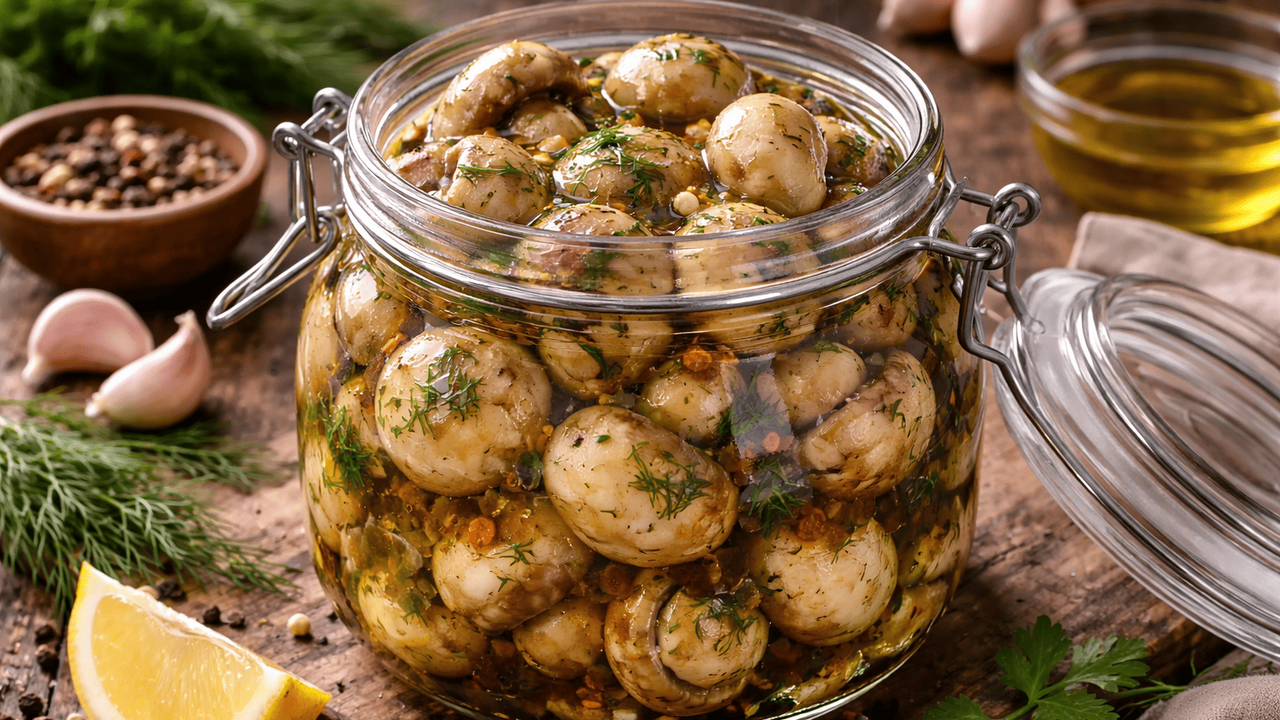 Попробовав эти маринованные шампиньоны с пикант...