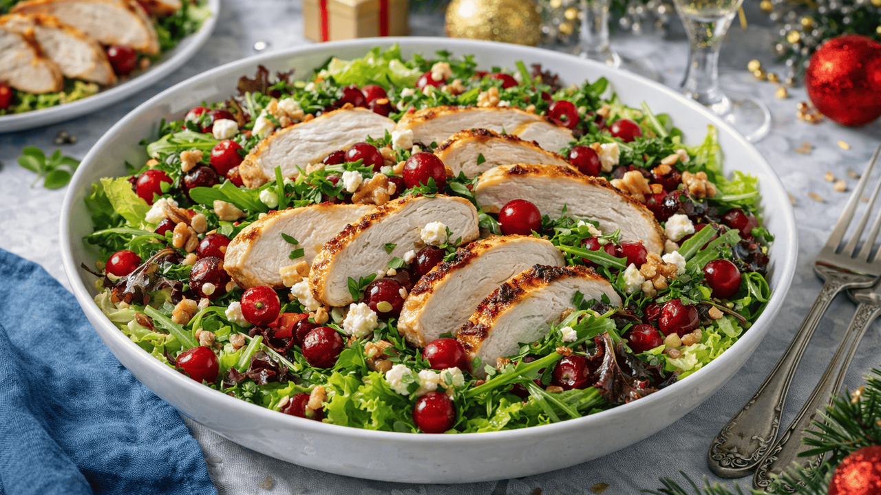 Нежная индейка и яркая клюква объединяются в са...