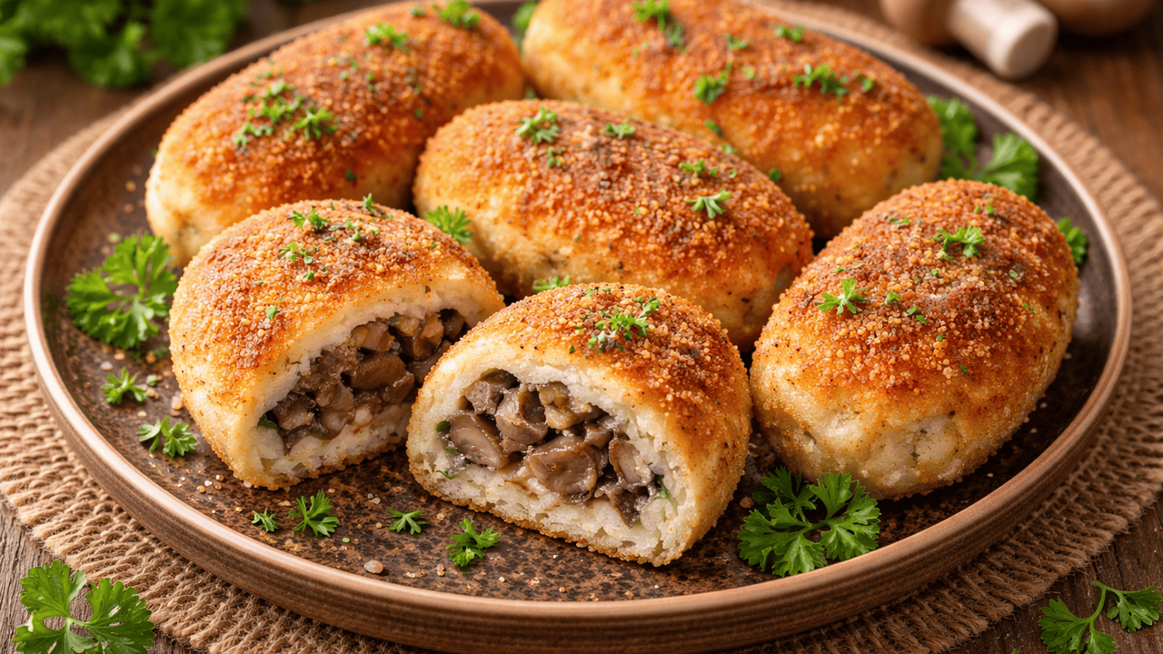 Картофельные зразы с грибной начинкой — это про...