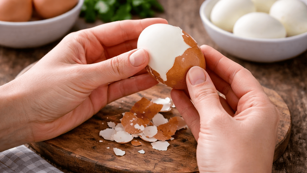 Привычка мгновенно отправлять яйца из кипятка в...