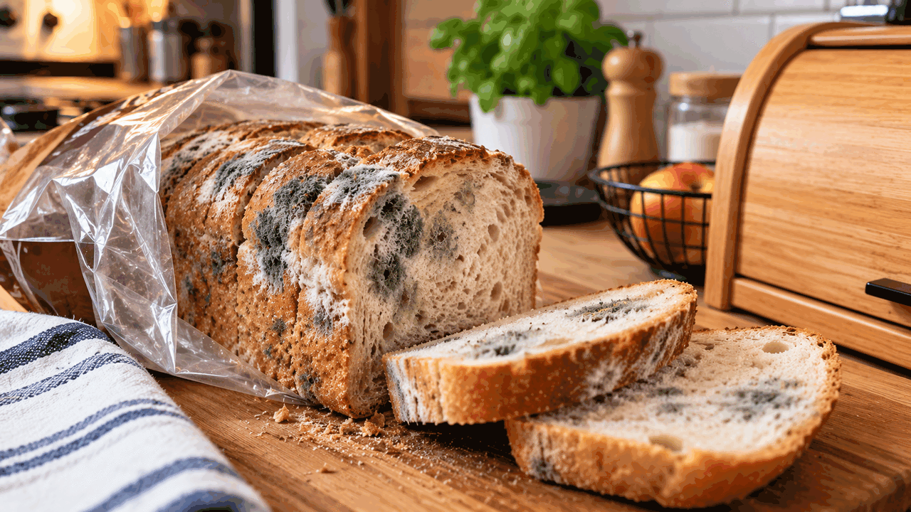 Почему хлеб быстро покрывается плесенью на кухн...