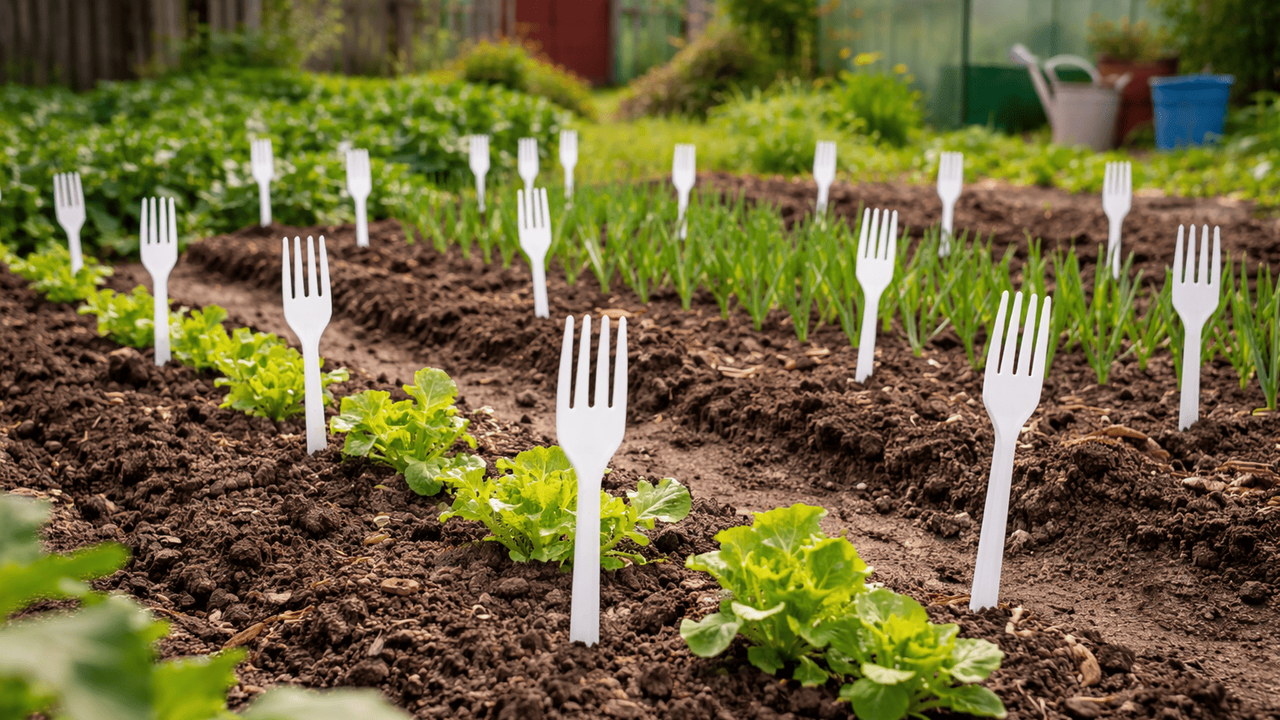 Обычные пластиковые вилки, которые многие счита...