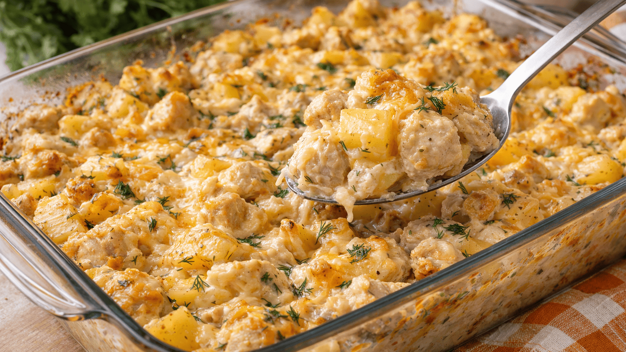 Сытный картофель по-генеральски с курицей в сме...