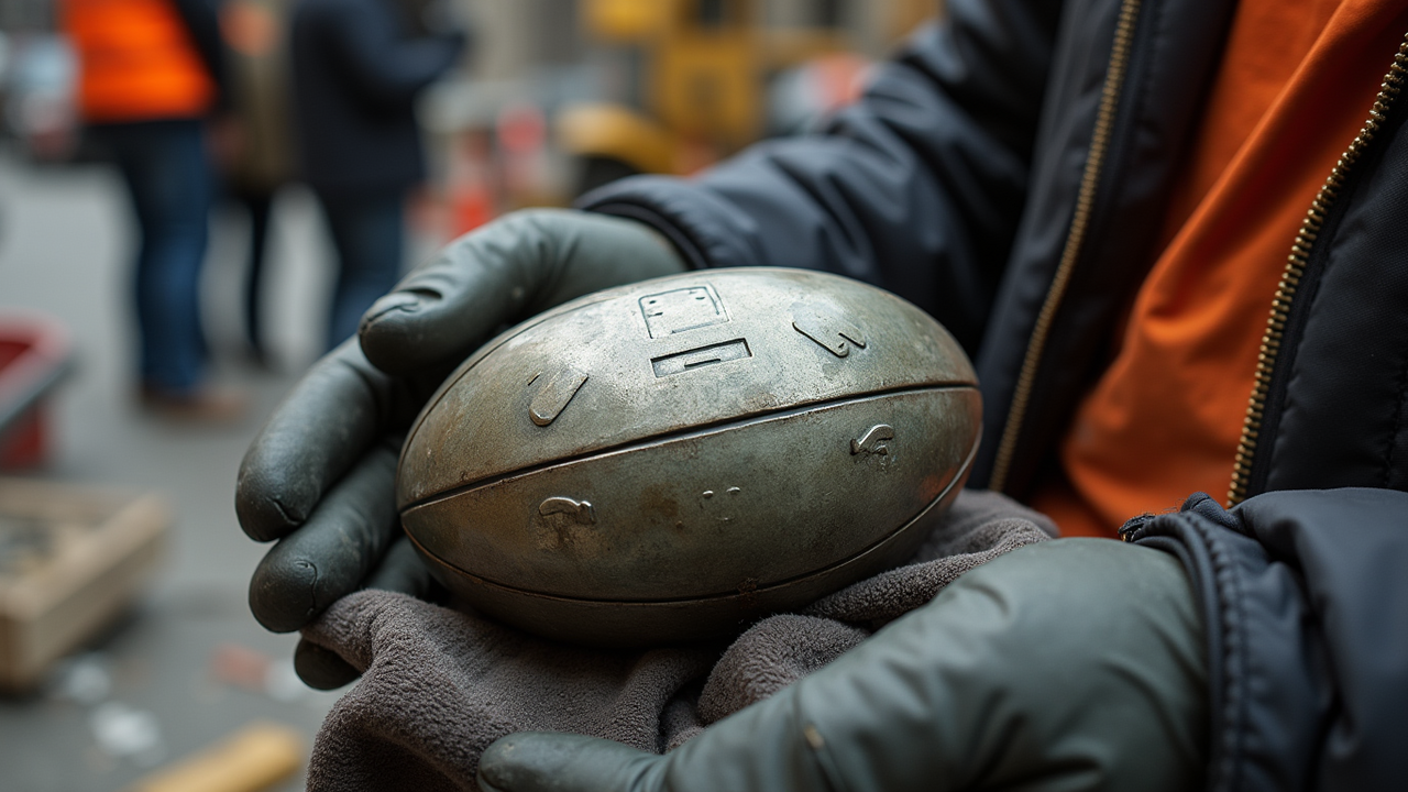 Во время строительных работ в Нью-Йорке рабочие...