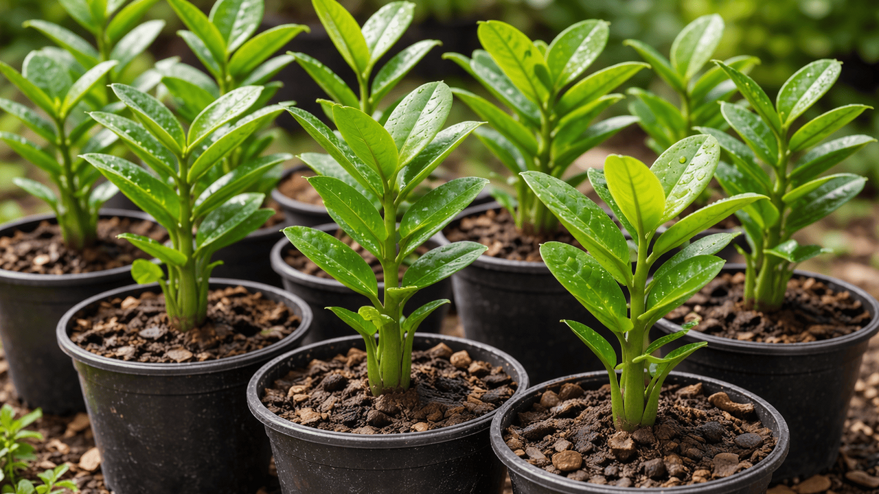 Замиокулькас месяцами не давал корни и уже соби...
