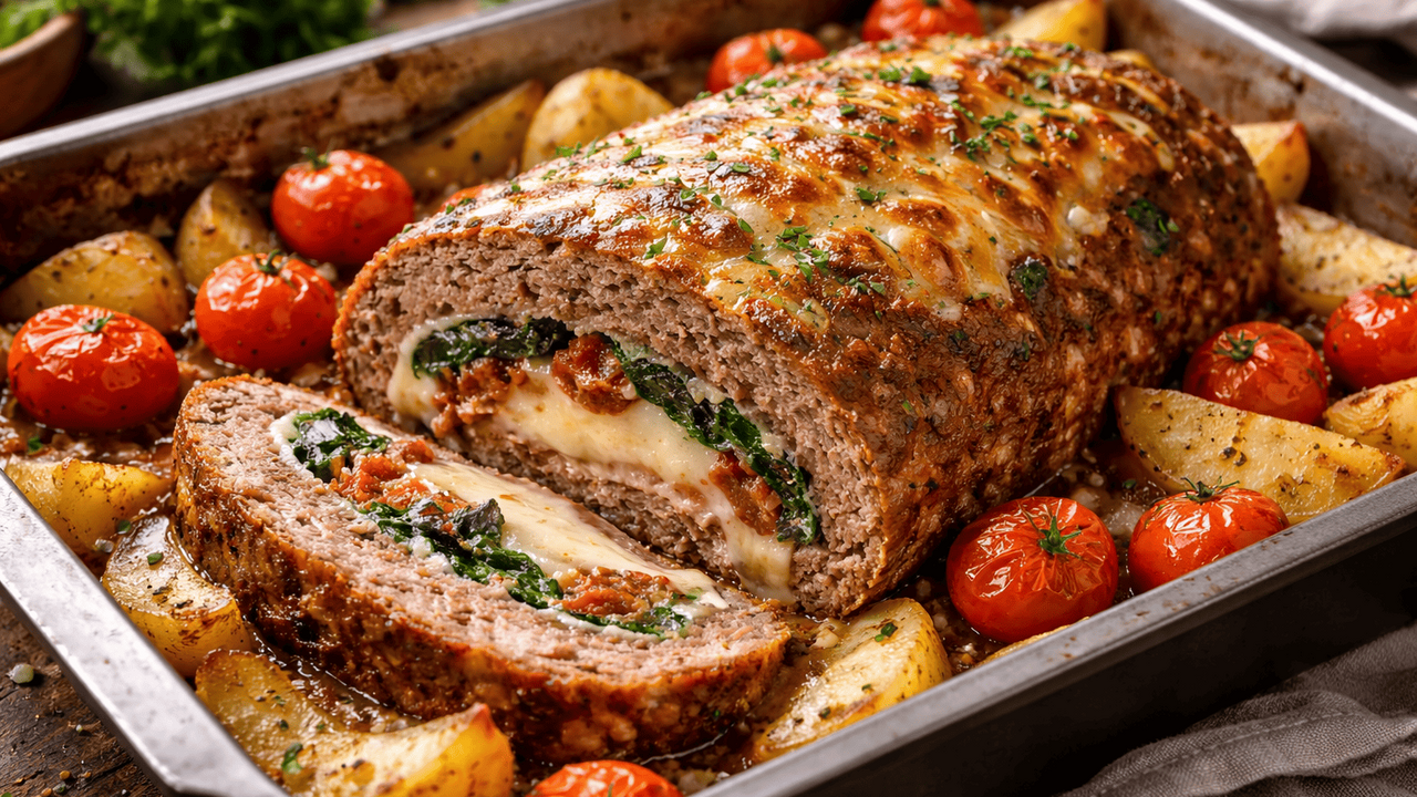 Этот сочный итальянский рулет с тянущимся сыром...