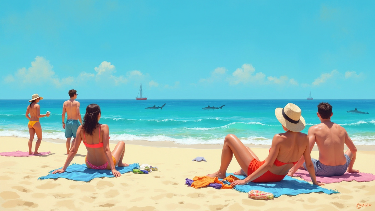 Яркие купальники туристов грозят атакой акул в Египте Отдыхающим в Египте рекомендуют внимательнее вы...