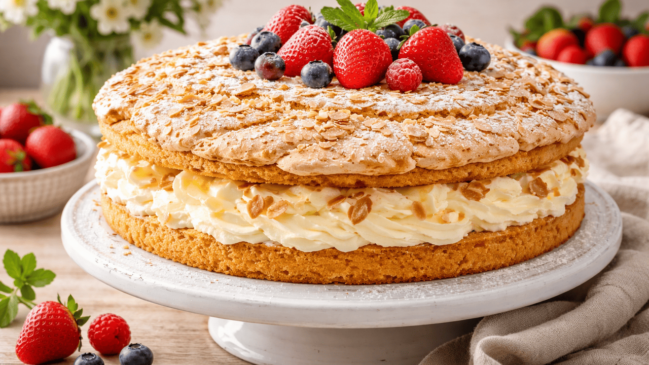 Этот норвежский торт с хрустящей меренгой и неж...