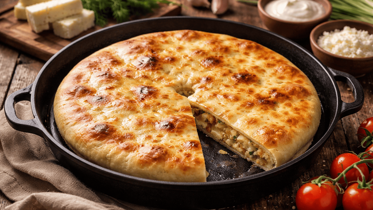 Готовлю почти каждый день: домашний осетинский пирог на сковороде всего за 10 минут — идеальный завтрак для всей семьи Осетинский картофджин — тот самый пирог с тонки...