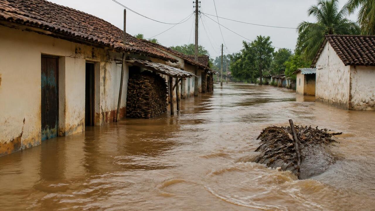 В Октябрьском районе потоп: вода поднялась мгновенно, разрушен дом Паводок в Октябрьском районе Пермского края: по...
