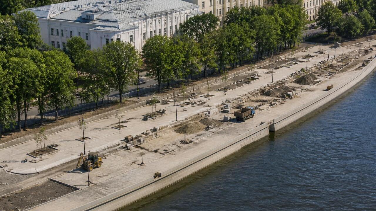 В Перми на набережной Камы расширят тротуары на...