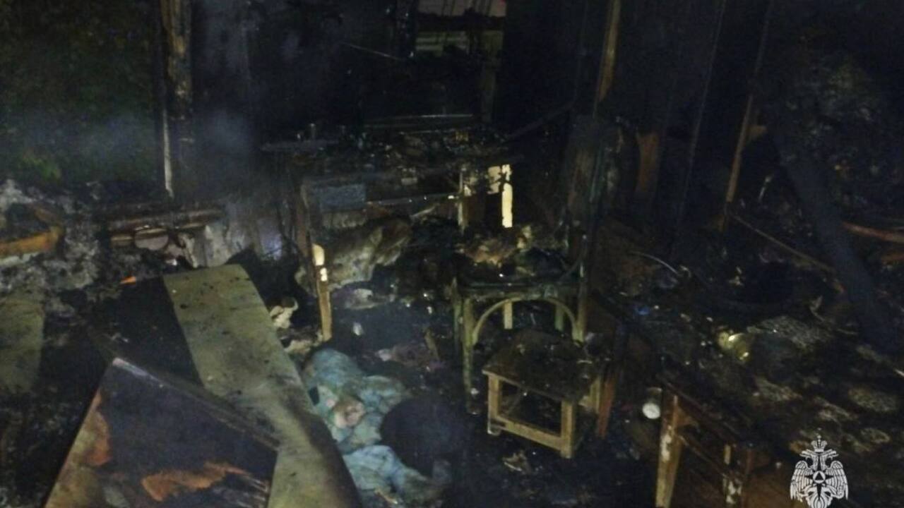 На пожаре в Прикамье погибли мать и сын Огонь охватил площадь в 48 квадратных метров