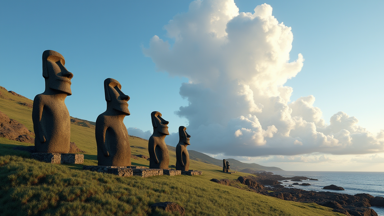 Исследователи предположили, что каменные статуи...