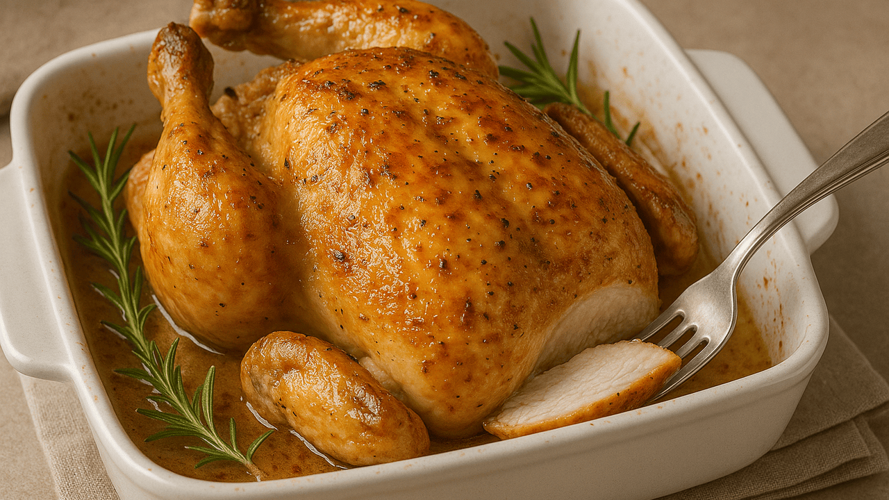 Запечённый цыплёнок в одной форме — это идеальн...