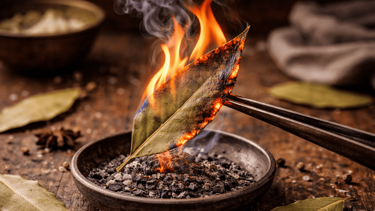 Просто подожгите лавровый лист и пройдитесь с н...