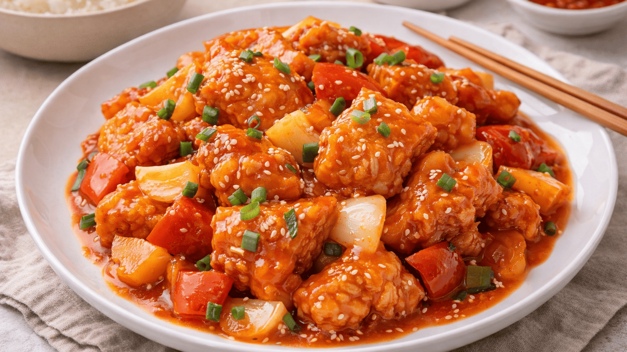 Кисло-сладкая рыба по-китайски может быть не пр...