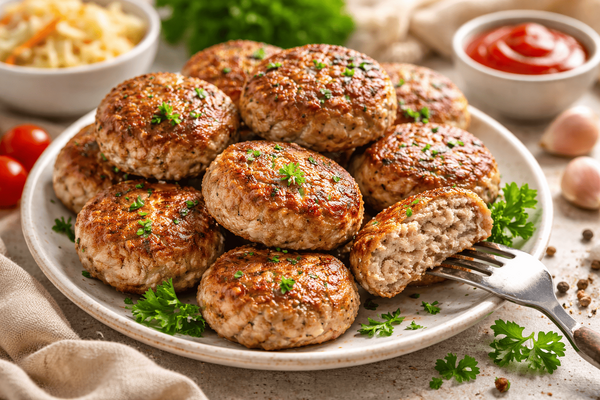 Лью кефир прямо в фарш и жарю: котлеты получаются пышными и сочными без батона и молока