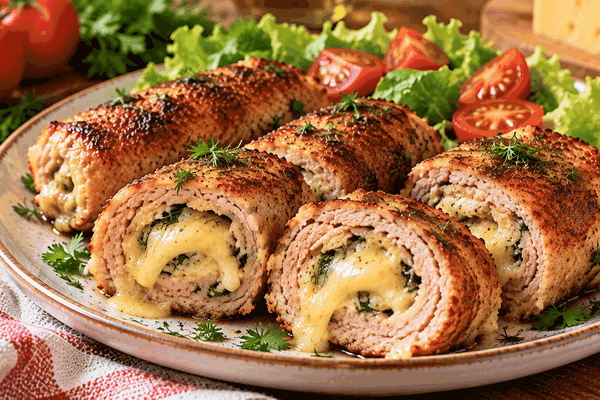 Вместо котлет готовлю мясные рулетики с сыром: фарш раскатываю тонким пластом, сворачиваю — и получаю сочный ужин с начинкой