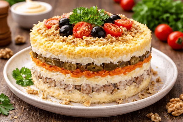 Салат «Прага», который незаслуженно забыли многие: легендарное блюдо из 80-х, способное затмить оливье и мимозу