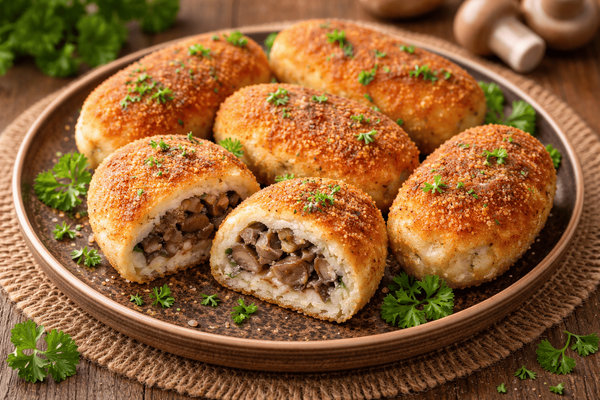 Это блюдо затмило и пирожки, и котлеты: как приготовить картофельные зразы с грибами, которые съедают до последней крошки