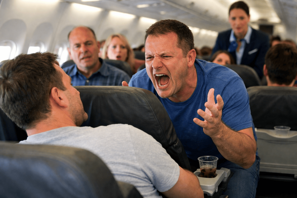 Конфликт в эконом-классе: откинутое кресло довело пассажира до истерики