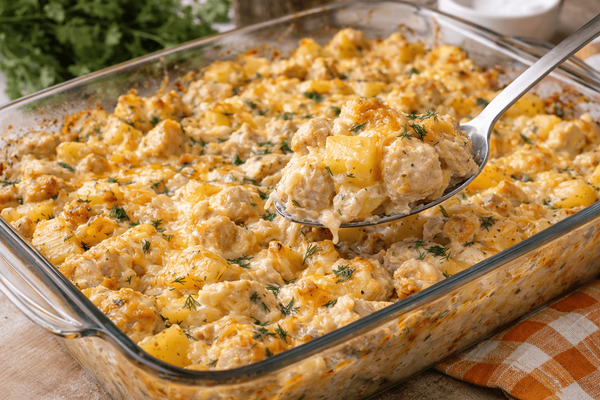 Картофель по-генеральски с курицей получается особенно удачным: блюдо и на праздник, и на каждый день