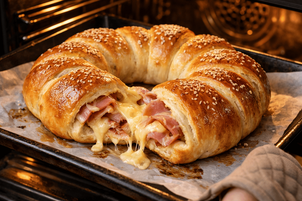 Беру сыр и слоёное тесто и получаю ароматную выпечку: вкуснейший калач, от которого невозможно оторваться с первой чашки чая