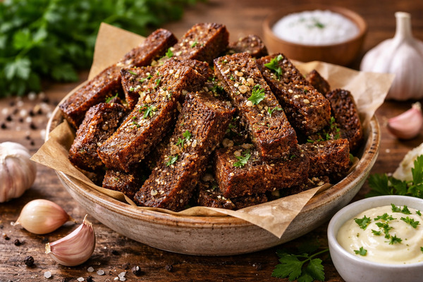 Чёрствый хлеб больше не пропадает зря: как приготовить хрустящие чесночные гренки к супу