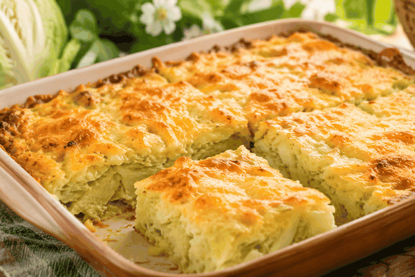 Летняя вкуснятина из молодой капусты покоряет с первого кусочка: беру майонез, муку и готовлю нежную запеканку-лепешку «Лист»