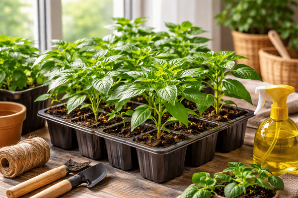 Крепкая рассада перца в 2026 году начинается с посева: когда сеять, как подготовить семена и зачем нужна перекись