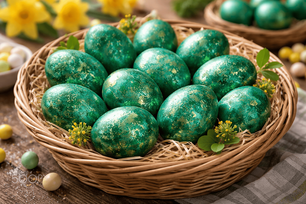 Не просто пасхальные яйца, а с эффектом изумрудов: всего два продукта сделают идеальный цвет без всякой химии