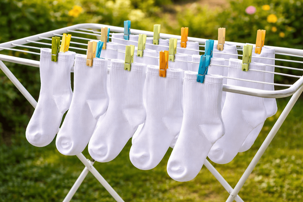 4 ложки в таз — и серость исчезает на глазах: способ, который делает заношенные носки ослепительно белыми