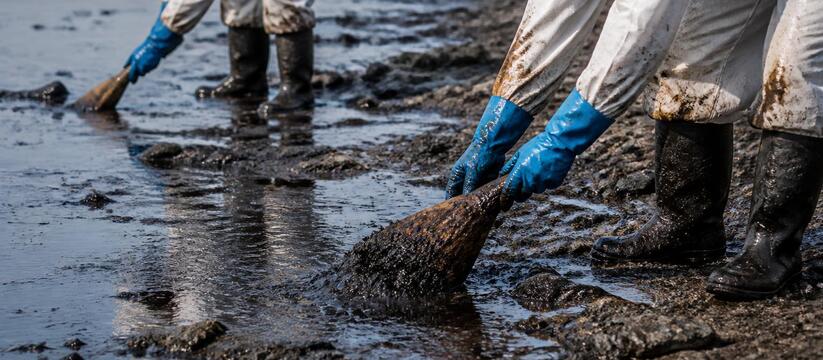 Купальщика в Мулянке отмывали от нефти как утку Волонтеры отмывают пермяка от нефти после купан...